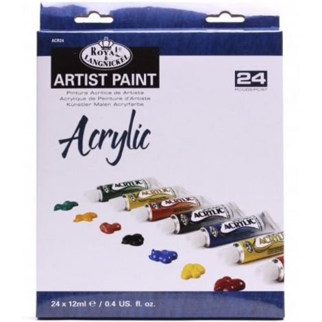 Farby akrylowe R&L Essentials, 24 kolory x 12ml